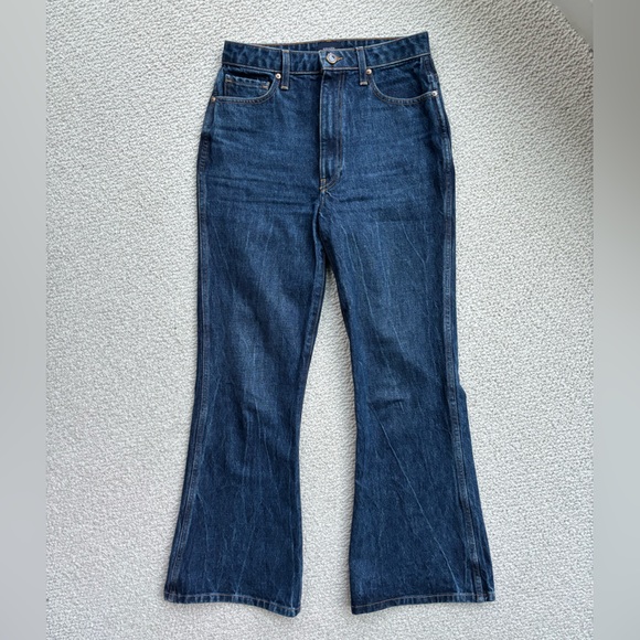 KHAITE Denim - Khaite Gabbie Flare Dark Blue Denim Jeans Size 27